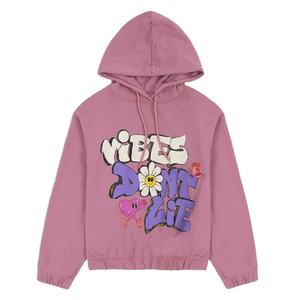 Pull à capuche avec logo personnalisé de haute qualité pour femmes confortable et élégant sérigraphié Design décontracté pull d'hiver à capuche - Product Image 1