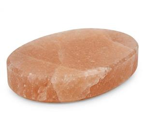 Bloc de sel rose de l'Himalaya de qualité alimentaire, fait main, portable, ovale, pour cuisson et grillades - Product Image 2