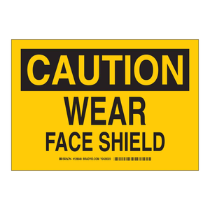 Señal de Precaución: Protegerse con Protector Facial, Señal de Seguridad de Alta Visibilidad para Laboratorio y Lugar de Trabajo - Product Image 1