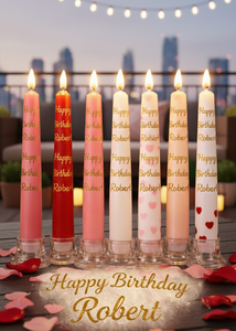 Velas de Cera de Soja y Parafina Personalizadas con Nombre para Cumpleaños, Diseño Romántico de Corazón, Sin Humo, Hechas a Mano para Fiestas - Product Image 2