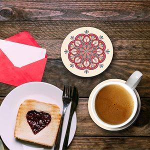 Traditional Mandala MDF Wood <b>Coasters</b> for Tea Coffee Cups <b>Table</b> Decor <b>Coaster</b> - Product Image 3