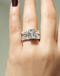 Igi/gia แล็บตัดเพชรวินเทจ14K สีเหลืองแหวนแต่งงาน/งานหมั้นใส่ได้ทั้งชายและหญิงสีขาวทองคุณภาพดีสำหรับงานปาร์ตี้ครบรอบ-คุ้มค่า - Product Image 1