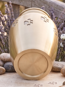 Elegante Urna Conmemorativa de Metal con Diseño de Huella Dorada, Urna Conmemorativa para Mascotas, Urna Conmemorativa Funeraria, Regalo Conmemorativo, Urna de Cremación de Aluminio - Product Image 4