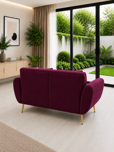 Sofá Minimalista Esmeralda 221 ROMA Marrón, Conjunto de 221 Plazas, para Sala de Estar, Apartamento, Hotel, Muebles de Tela Ecológicos Personalizados - Product Image 3