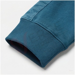 Conjunto Deportivo Azul para Hombre, Manga Larga, con Capucha, Color Sólido, Transpirable, Corte Regular, para Otoño - Product Image 6