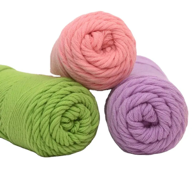 Free Samples Multi Colored 8ply 100g Milk Cotton Blended Yarn for Crochet and Knitting