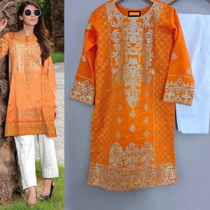 2021 Venta caliente traje de algodón bordado indio paquistaní listo Salwar Kameez con camisa de rayón de lino de seda ropa de vestir - Product Image 1