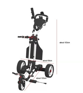 Voiturette de golf électrique avec télécommande, batterie rechargeable, roues anti-basculement et contrôle de descente pour clubs et sacs de golf - Product Image 5