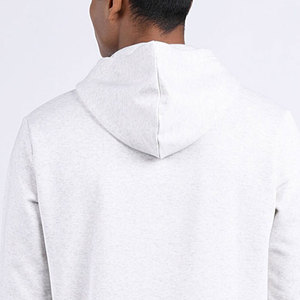 Sweat-shirt à capuche blanc pour homme, coupe classique, décontracté, en tricot, doublé de polaire, respirant, couleur unie, vêtements d'hiver - Product Image 5