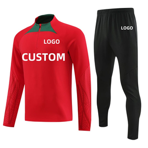 Conjunto Deportivo Personalizado para Hombre, Transpirable, de Otoño, Diseño Sólido, Poliéster, Ropa Deportiva para Gimnasio, Fútbol - Product Image 1