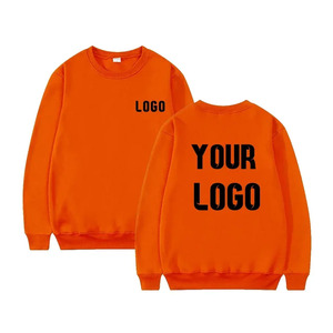 Men's <b>Navy</b> Blue Crewneck Fleece <b>Sweatshirt</b> Regular Fit Cotton Pullover with Custom Logo Print Eco-Friendly Casual Winter Wear - Product Image 6
