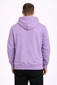 เสื้อฮู้ดผู้ชายสีลาเวนเดอร์ ผ้าฝ้ายฟลีซคลาสสิก สวมใส่สบาย ทรงปกติ อุ่นนุ่ม เหมาะสำหรับฤดูหนาว - Product Image 3