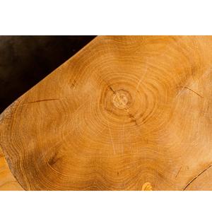 Table basse en teck naturel ARTERRA de qualité supérieure, style rustique moderne, faite à la main, en forme de galets empilés - Meubles de salon - Product Image 4