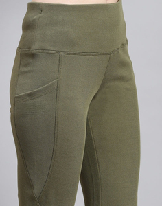 Leggings de sport pour femmes, taille mi-haute, respirants, unis, tricotés, extensibles, longueur intégrale, décontractés, pour le yoga et le fitness - Product Image 3