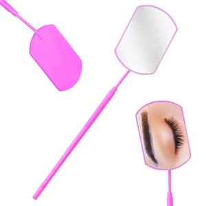 Miroir grossissant pour cils, long manche, pour vérifier les extensions de cils, outils de maquillage, fournisseur de miroirs en acier inoxydable - Product Image 2