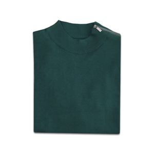 Nuevo diseño Otoño Invierno hombro izquierdo cremallera cuello en V suéter de cuello alto para mujer suéter de lana merino - Product Image 2