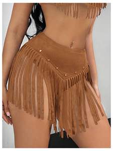 Falda de cuero con cintura elástica de moda urbana en venta, diseño propio personalizado, falda de cuero para mujer - Product Image 3