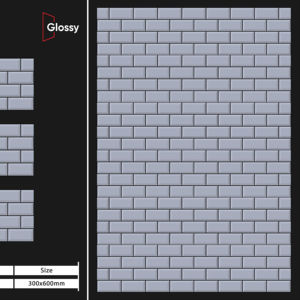 กระเบื้องบุผนังเซรามิกขนาด 12x24 นิ้ว (300x600 มม.) ผิวเงาหรูหรา สไตล์ร่วมสมัย สำหรับตกแต่งผนังภายในห้องน้ำและห้องครัวอย่างมีสไตล์ - Product Image 1