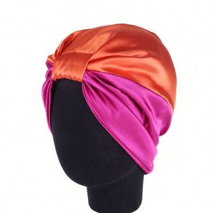 Bonnet de nuit en satin soyeux pour femme, turban pré-noué doux, foulard tendance, bonnet chimio, chapeau pour cheveux - Product Image 3