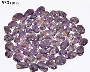 Lot de cabochons en améthyste naturelle, pierres précieuses lisses et polies, formes variées, pierres de quartz violettes pour la fabrication de bijoux - Product Image 1