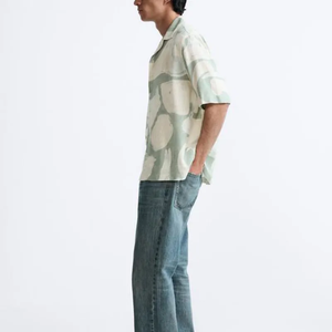 Chemise hawaïenne à manches courtes boutonnée à imprimé floral de haute qualité pour hommes - Product Image 3