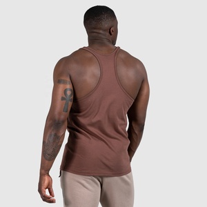 Débardeur de compression en coton durable pour homme, décontracté, pour le sport, t-shirt de fitness, été, musculation, adulte, lavage enzymatique - Product Image 2