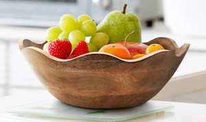 ชามไม้มะม่วงธรรมชาติทรงใหม่ชามเสิร์ฟผลไม้แนวศิลปะแบบเรียบง่ายสำหรับใช้ในบ้าน - Product Image 6