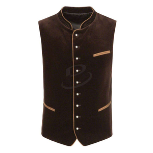 Chaleco Casual Personalizado para Hombre, Diseño a Cuadros, Cuello en V, Corte Entallado, Formal, para Traje, Tejido de Lana, Impermeable - Product Image 2