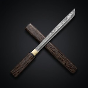 Cuchillo de Cocina de Acero de Damasco con Mango de Madera, Hoja Recta de 0.6 mm de Grosor, Grado Industrial, OEM, Alta Calidad - Product Image 4