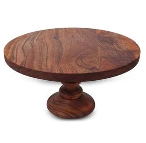 Soporte de Madera para Tartas y Frutas con Acabado Oscuro, Herramienta para Servir Pasteles en Fiestas y Celebraciones - Product Image 1