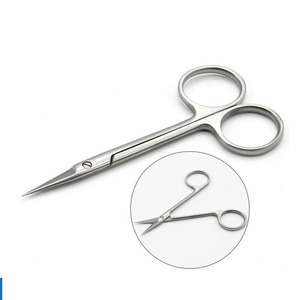 Ciseaux à cuticules professionnels de qualité supérieure en acier inoxydable incurvé, poignée ergonomique, performance fluide, design durable, nail art - Product Image 5