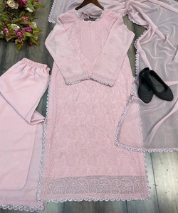 Salwar Kameez Rosa, Corte Regular, Ropa Étnica Tradicional para Mujer, India, Pakistán, Estilo Casual para Fiestas, Todas las Temporadas, 62914 BE-170 - Product Image 2