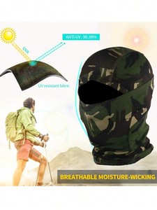 Pasamontañas con Estampado de Camuflaje y Logotipo Personalizado OEM de Alta Calidad 2026, Protección UV Completa, Elástico, para Exteriores, Fabricante - Product Image 4