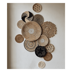 Panier tressé décoratif bohème à suspendre au mur, pour fruits et décorations, idéal pour chambre à coucher, style côtier et ferme - Product Image 1