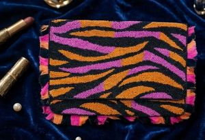Pochette à perles avec franges à pompons, style bohème, sac de soirée pour femme - Product Image 4