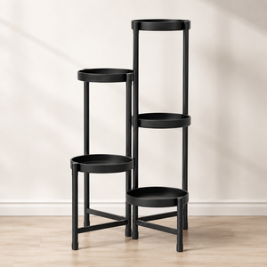Soporte Redondo de Metal Negro de Varios Niveles para Plantas, Estante Moderno para Macetas de Interior, Exhibidor de Jardín para Decoración del Hogar y Balcón - Product Image 6