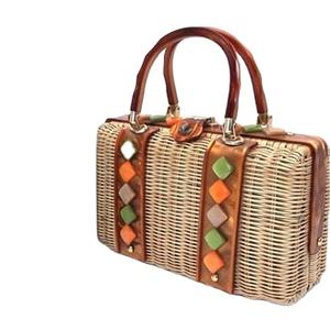 Sac de plage en rotin viret fait main, sacoche d'été, offre spéciale, - Product Image 3