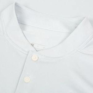 T-shirt col roulé zippé blanc pour homme, coupe droite, décontracté, tricoté, 100 % coton, logo frontal, respirant - Product Image 5