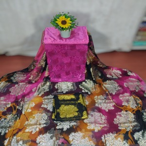 Tissu de robe Fransawi de qualité supérieure, luxe, couleur soie Dirac, Dirac somalien, Gorgoura avec Garbsaar pour les tenues de soirée - Product Image 6