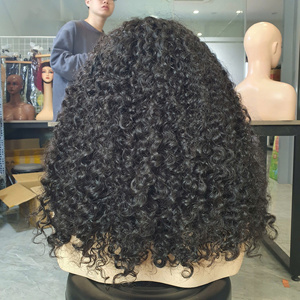 Peluca de Cabello Humano Virgen Natural Rizado Birmano HD con Encaje Frontal Completo Transparente para Mujeres Negras - Product Image 4