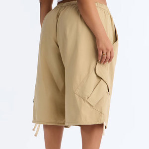 Shorts de mezclilla de verano de talle alto, pierna recta, estampados, sexys, elásticos, talla grande, con lavado arena, con botones y cremallera, de secado rápido para mujer - Product Image 4