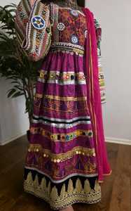 High Quality Eco-Friendly Lace Button Afghan Vintage <b>Modest</b> High Waist Short Sleeve Maxi Dresses Women OEM/ODM - Product Image 4