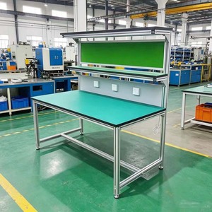 Mesa de Trabajo de Aleación Antiestática ESD de Servicio Ligero con Soporte de Personalización de Fábrica, Banco de Trabajo con Cajón Iluminado por LED y Estante Superior para Productos - Product Image 6