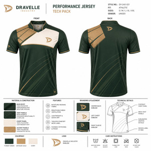 OEM High Quality Custom Dravelle Industry Premium Cricket Jersey Men Performance Polyester Shirt Breathable - Product Image 6