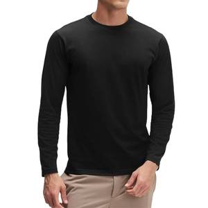 T-shirt en coton à manches longues surdimensionné pour homme, style streetwear décontracté, vente en gros directe usine - Product Image 1