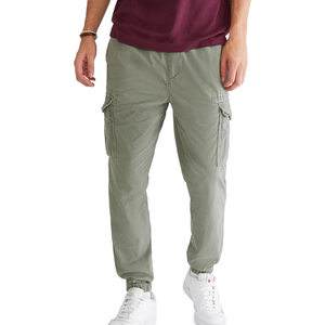 Mens Aero Cargo Jogger Pants Midweight Straight Mid Waist Medium Wash 100% Organic Cotton Multi Pocket Casual Sportswear - Product Image 4