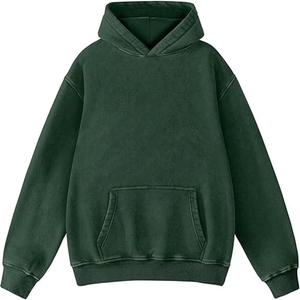 Sudadera con capucha para hombre FAIABLE Essentials, estilo pullover, oversize, unisex, con lavado ácido y forro polar grueso - Product Image 6