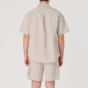 Wholesale High Quality Plain <b>Men</b> Windbreaker <b>Jacket</b> and Short Set Custom Tracksuit <b>Men</b> 2 Piece Shorts Set - Product Image 2