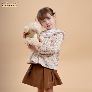 Blusa Floral Casual con Estampado Floral, ODM OEM, Conjuntos de Ropa para Niñas al por Mayor - DR4495, 100% Algodón - Product Image 6