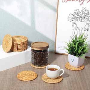 Round Rattan <b>Coaster</b> Handwoven <b>Drink</b> <b>Coaster</b> for Home Kitchen Bar Eco Friendly Wholesale Manufacturer in Vietnam - Product Image 6